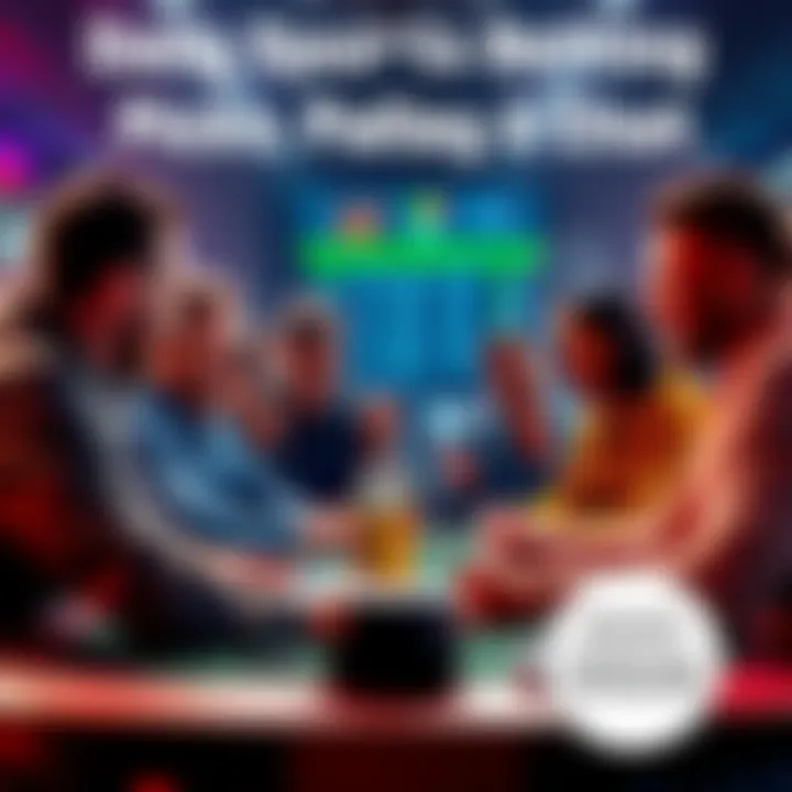 A group of people gathered around a table, excitedly discussing sports betting strategies and sharing their picks.