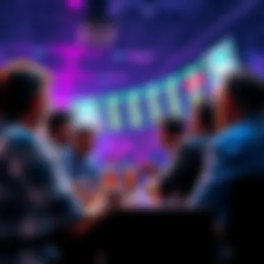 People sharing sports betting picks and strategies in a lively chat atmosphere