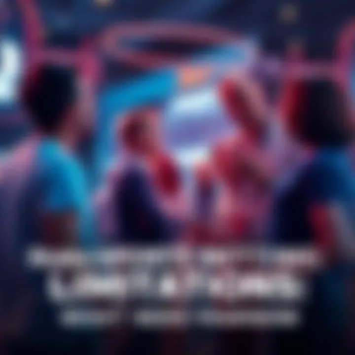 People discussing sports betting limitations A group of people engaged in a conversation about sports betting restrictions, sharing experiences and insights.