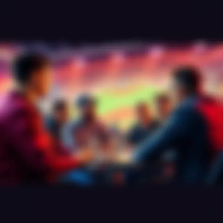 Group of people sharing sports betting picks and strategies