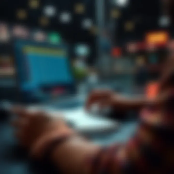 Sports Betting Picks A person analyzing sports betting odds on a laptop with a notepad and pen beside them, dedicated to making informed betting decisions.