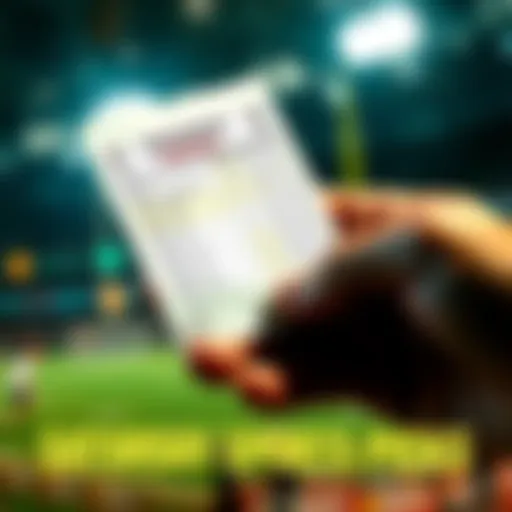 A hand holding a betting slip with various sports odds displayed