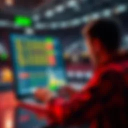 Sports Betting Strategies A person reviewing sports betting strategies on a laptop with betting odds displayed on the screen.