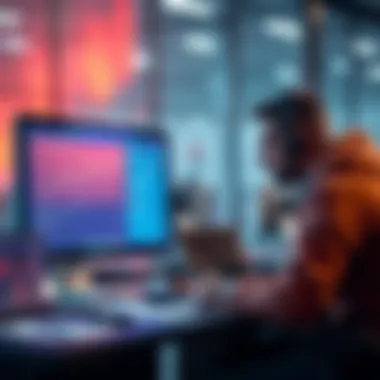 Sports Betting Strategy A sports analyst reviewing statistics and odds on a computer for betting insights.