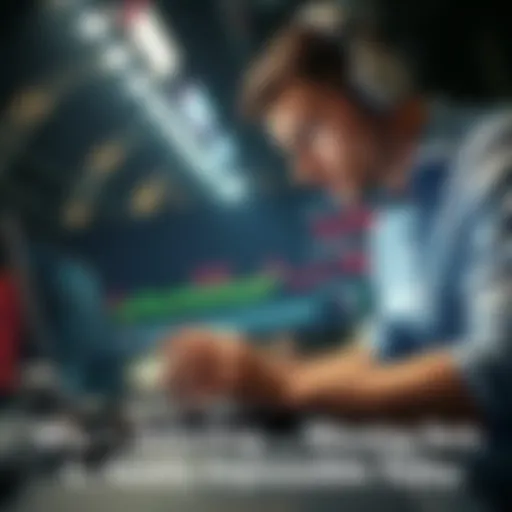 A person studying sports statistics and odds on a laptop, looking focused and concerned about betting decisions.