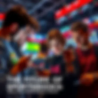Group of sports fans examining odds on a sportsbook app on their phones, showing concern and curiosity