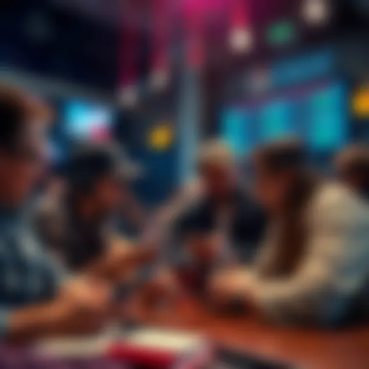 Sports Bettors Sharing Picks A group of sports betters discussing their VIP betting picks on social media