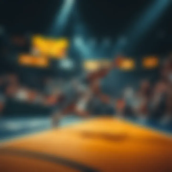 A sports player slips and falls during a game, surprising fans in the stands with laughter.