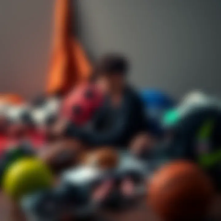 Sports Research Tips A person researching sports information with a laptop and notepad, surrounded by sports gear.