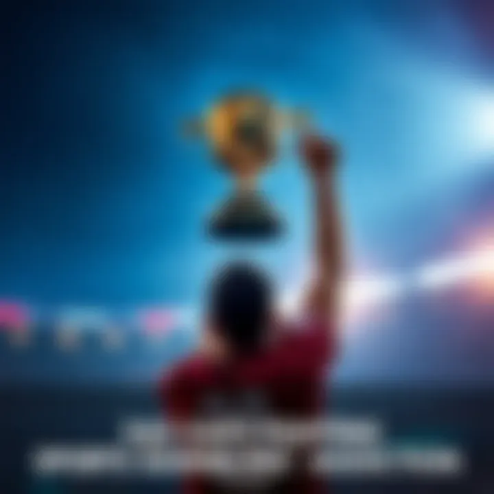 A person celebrating recovery from sports gambling addiction by holding a trophy, symbolizing hope and healing