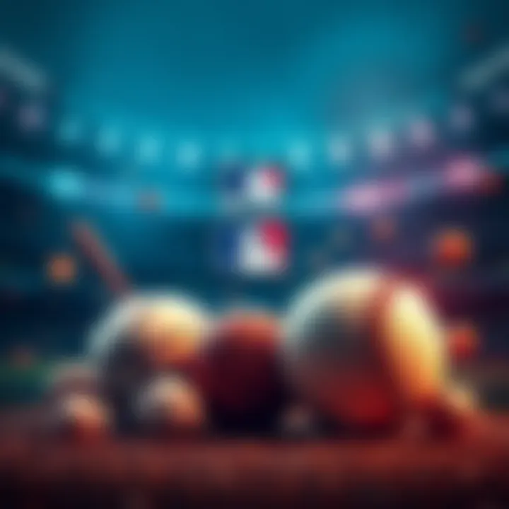 Graphic showcasing sportsbook promotions for MLB and NBA with icons of basketball and baseball