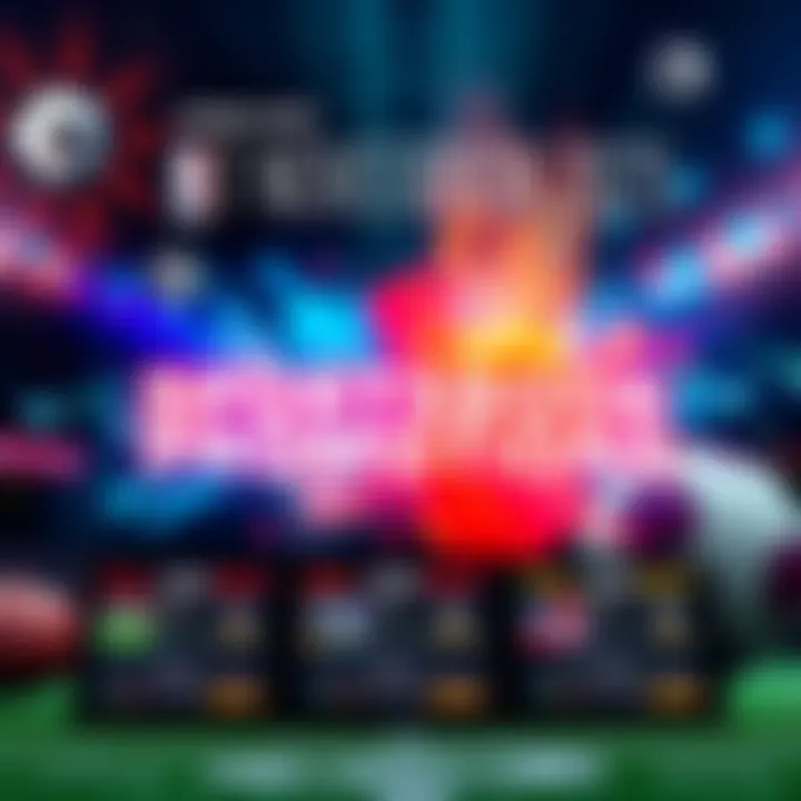 Sportsbook Promotions A vibrant graphic showcasing various sportsbook promotions for NBA, NFL, and college sports with bonus bets and offers displayed