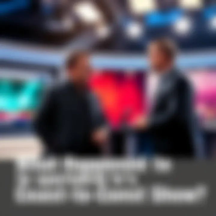 Scott Ferrell and Mike Carver discussing on set before the show's shutdown