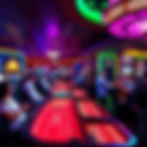 People playing Stadium Craps at a busy Las Vegas casino with exciting atmosphere