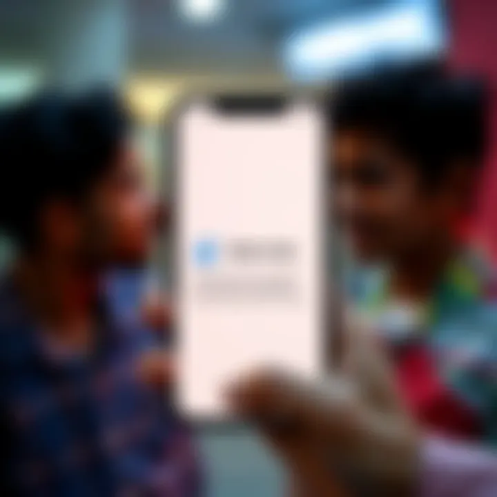 A smartphone displaying a screen with a warning message about Stake India being inaccessible, with a confused person in the background