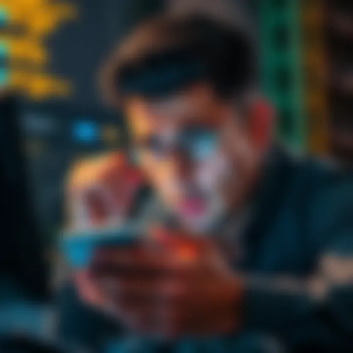 A frustrated person looking at their device with a concerned expression, indicating problems with Stake AC services.
