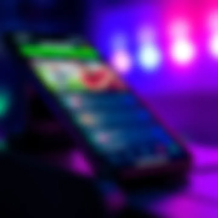 A close-up of a smartphone displaying the Stake betting app interface with betting options and statistics visible