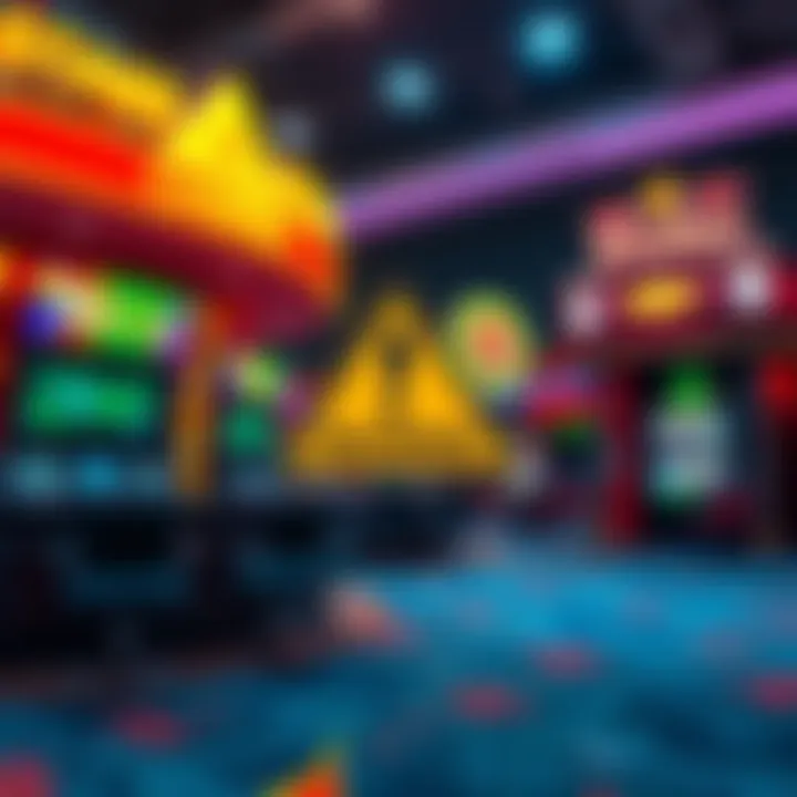 A graphic showing Stake casino with a warning sign, while other casinos remain unaffected, representing the regulatory concerns in sweepstake gaming.