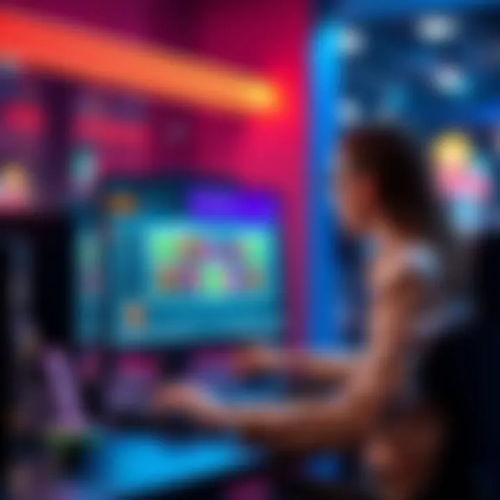 Stake Engine Slot Creation A person using a computer to design their own casino slot game on the Stake platform.