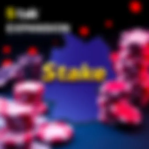 Graphic showing Stake logo with a map of Germany in the background and casino elements like chips and cards