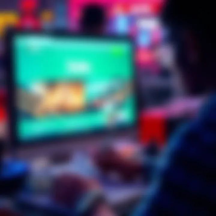 A person looking at a computer screen displaying the Stake Online Casino website while taking notes