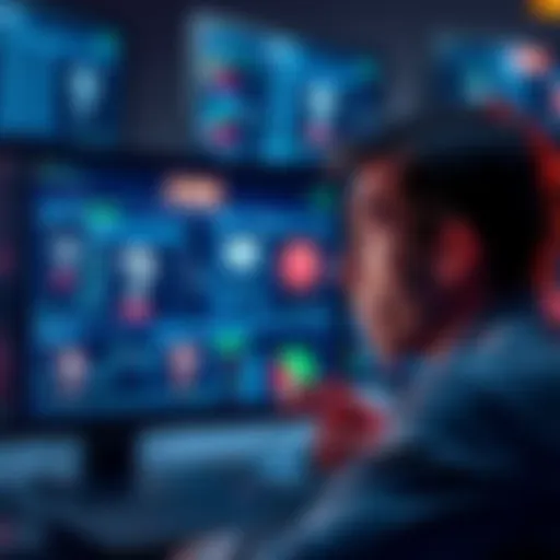 A worried person looking at a computer screen displaying Stake reports with question marks, reflecting confusion and concern over delays and fake reports.