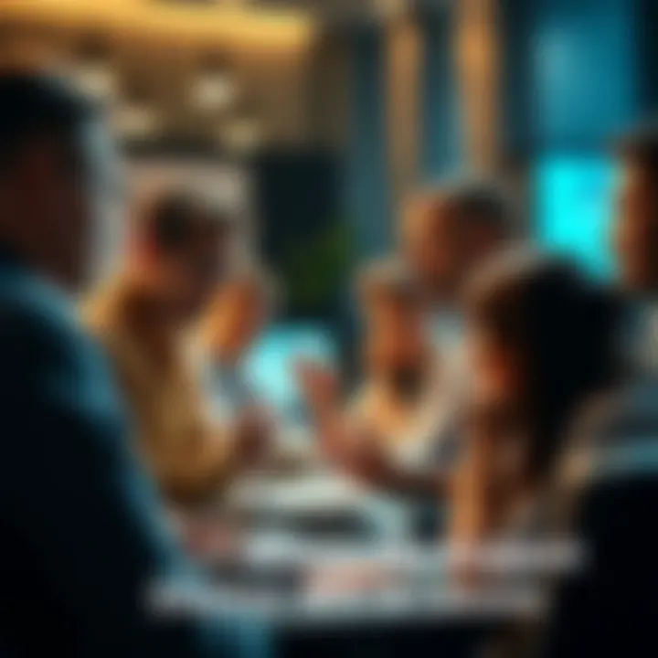 Group of people discussing their financial wins and losses on a forum