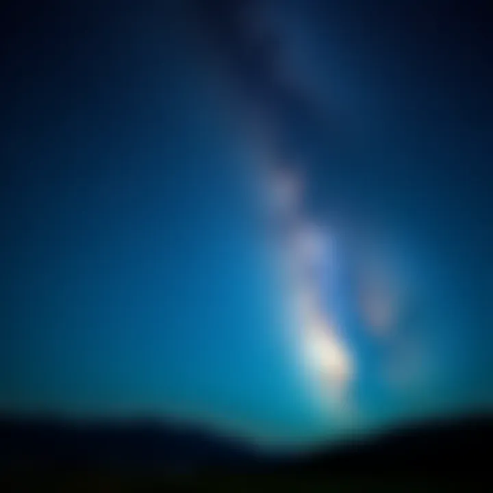 Starry Night Sky A vibrant night sky filled with stars over a serene landscape, showcasing the beauty of different nights.