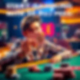 A person holding 50 rupees and a playing card, smiling while sitting at a gambling table.