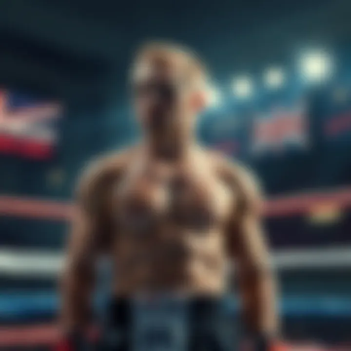 Steve Asplund stands in the boxing ring, focused and ready for his upcoming match, showing his determination and strength.