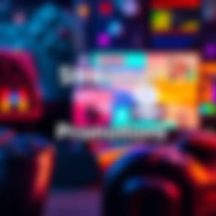 A colorful graphic showing various streamer codes with gaming elements like controllers and consoles in the background.