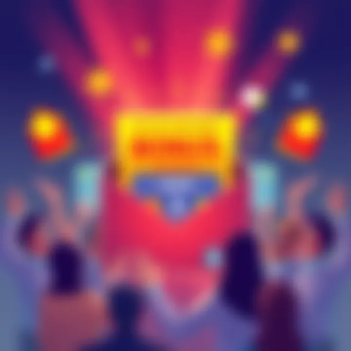 An illustration showing a colorful envelope with a bonus message inside, surrounded by excited people celebrating the upcoming subscription benefit.