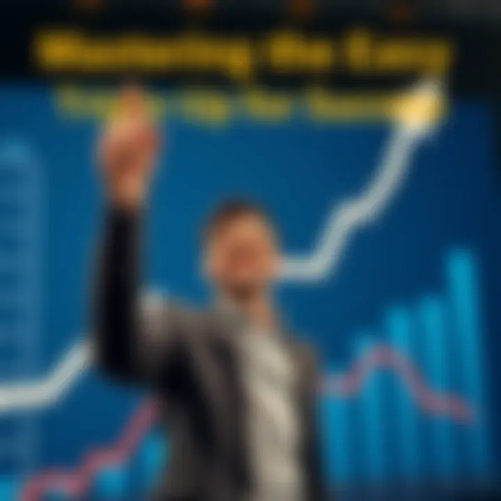 A person celebrating a successful strategy with a thumbs up and a chart showing upward growth in the background.