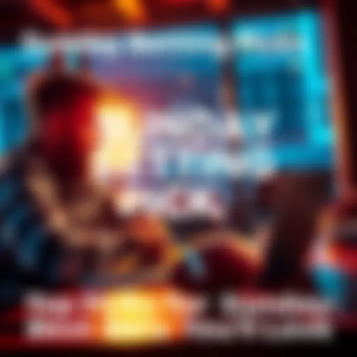 A sports enthusiast analyzing betting options with a football and a laptop on a table