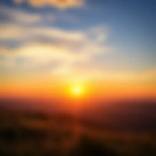 A bright sunrise illuminating a calm horizon, symbolizing hope and new opportunities.