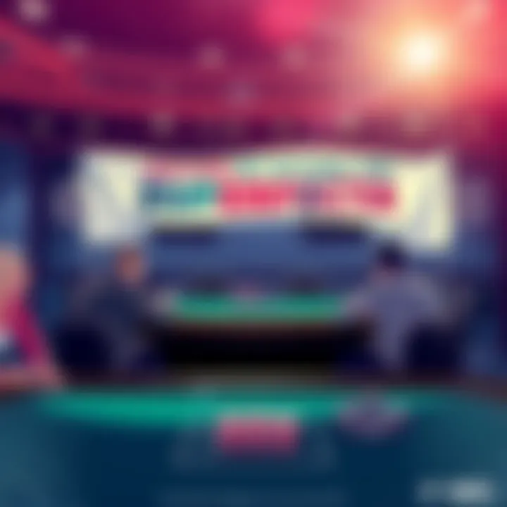 Illustration of a poker table with players placing bets and a banner promoting the Superfecta challenge for the Super Main Event.