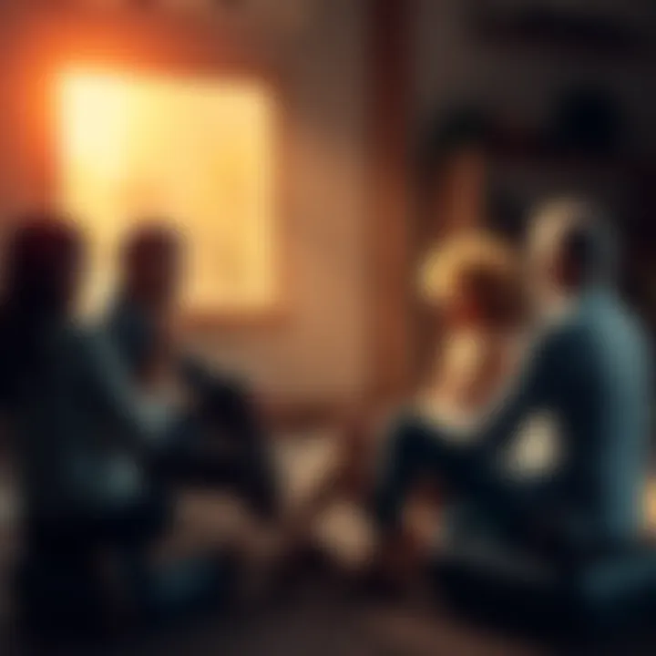 A group of people sitting in a circle, discussing ways to combat daily struggles and temptations, showing support and encouragement.