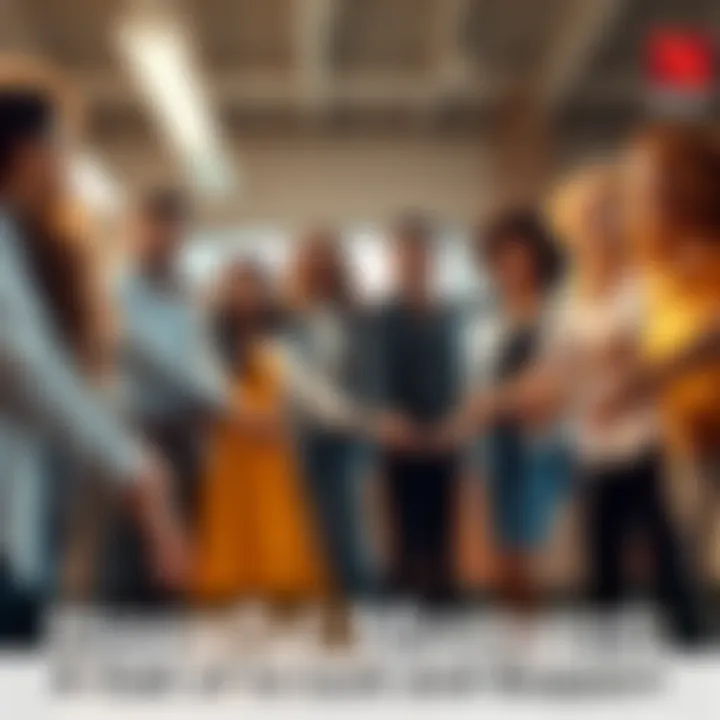 A group of diverse individuals sharing smiles and holding hands, radiating positivity and hope