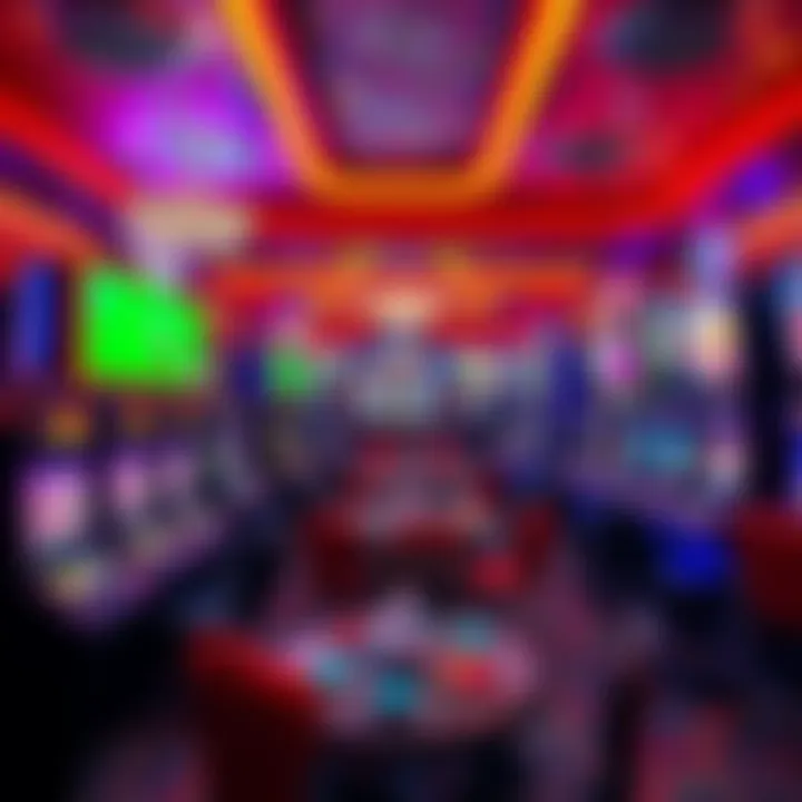A vibrant view of various games available at Sweeps Casino Zoot, showcasing slot machines and table games.