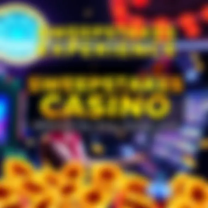 Colorful banner showing casino games, instant payout symbols, and bonus offers