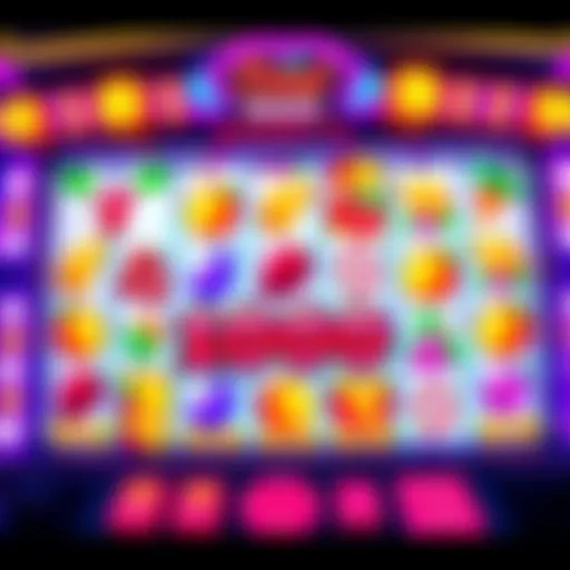 Vibrant display of Sweet Bonanza 1000 slot game showing various fruits and candy symbols