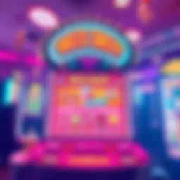 A colorful screenshot of the Sweets Sweeps game showing a bright interface with candy-themed visuals and reward options.