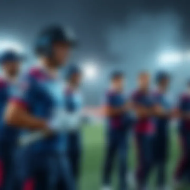 Sydney cricket players preparing for the match against Hobart Hurricanes