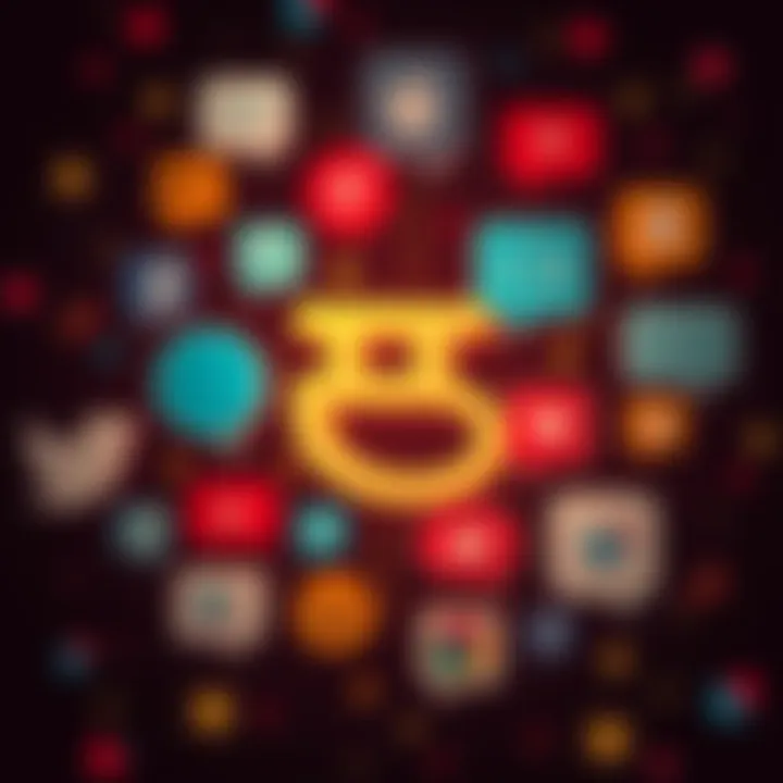 A graphic representation of the 💯 symbol surrounded by social media icons and speech bubbles, showing its role in modern communication.