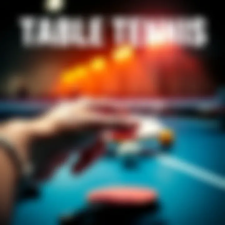Table Tennis Betting Strategy A hand placing a bet on a table tennis match with a paddle and balls in the background