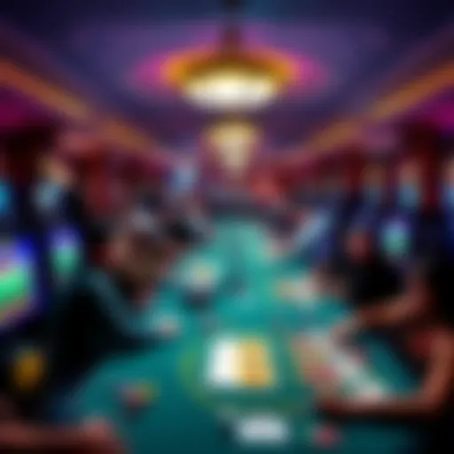 People playing table games with low minimum bets at Treasure Island near Flamingo