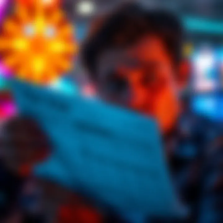 A person looking worried while reviewing tax documents related to social casino winnings