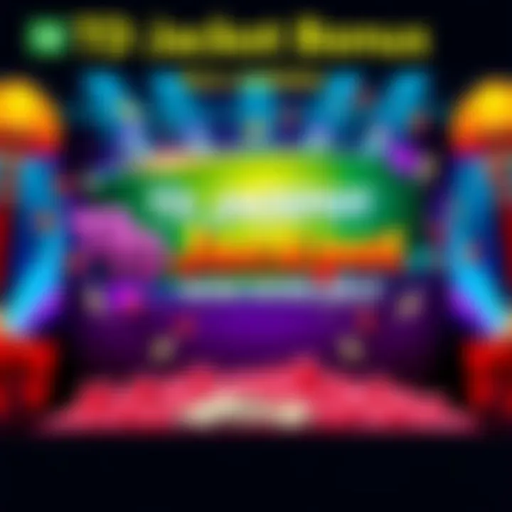 A colorful banner promoting the TD Jackpot Bonus with images of money and excitement