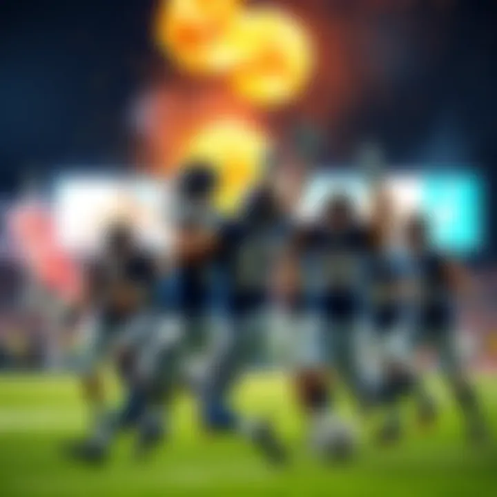 Players celebrating after winning their 9th game in Motor City, showing energy and excitement on the field