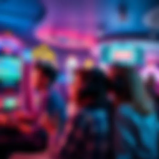 A group of teenagers watching a live slot machine stream on YouTube, displaying excitement and interest.